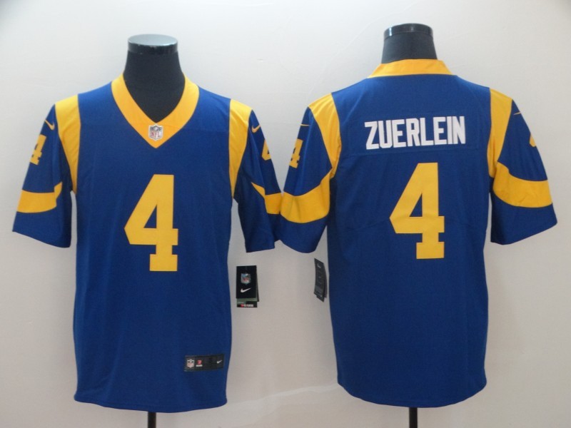 Men's Los Angeles Rams Greg Zuerlein #4 Blue Jersey